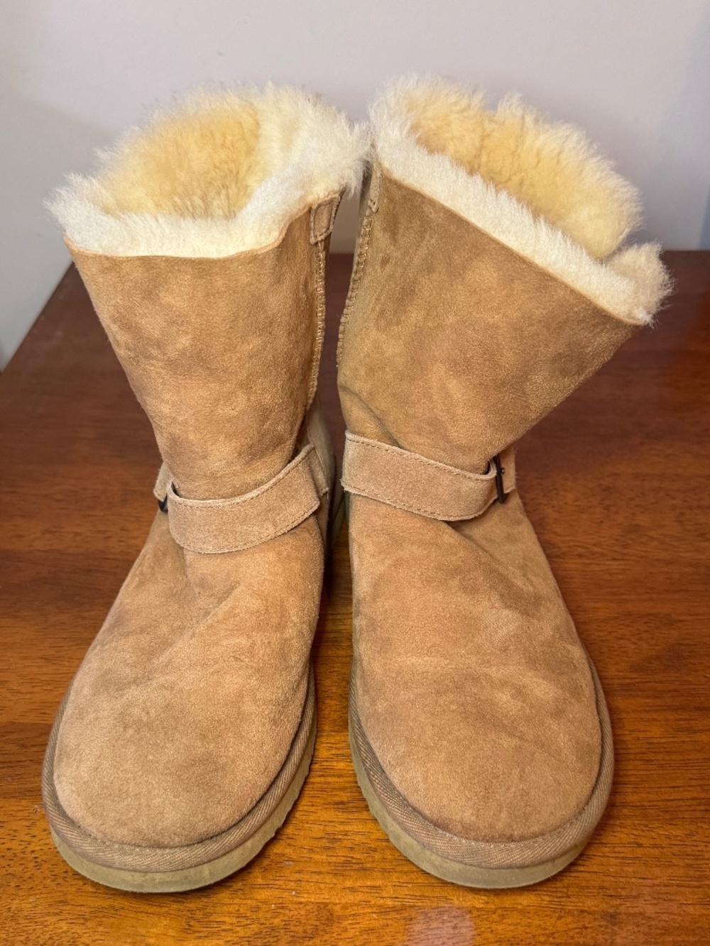 Cozy Fully Lined UGG-Like Winter Boots | Tan Suede | Size 9